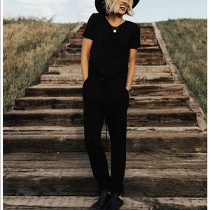 Roolee Black Jogger Jumpsuit